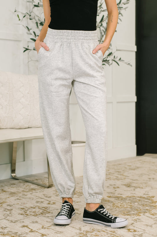 Every Second, Every Hour Jogger Bottoms in Heather Grey