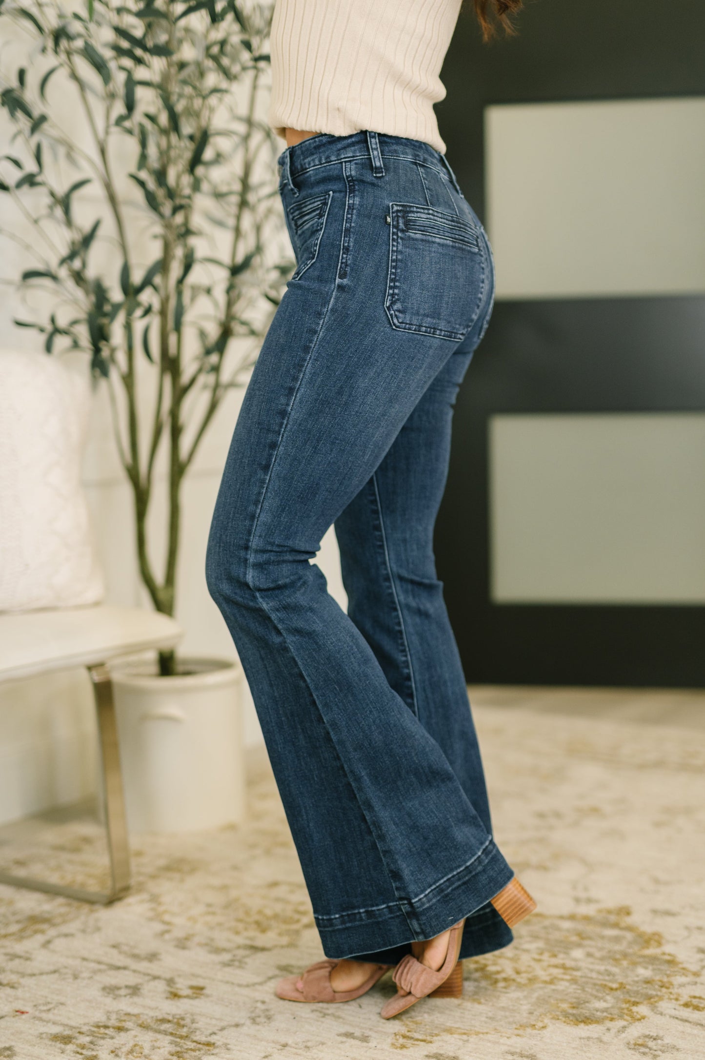 Mackenzie High Waist Flare with Vintage Pocket